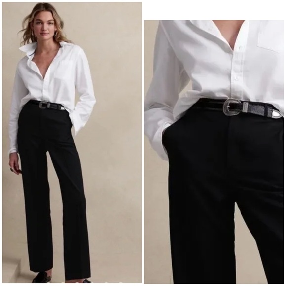 Banana Republic Factory Pants - Banana Republic Sculpted Stretch Straight Leg High Rise Trousers Size 4 EUC